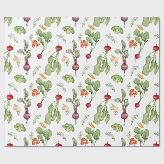 Bauern für Gemüse und Muster auf dem heimischen Ma Geschenkpapier (Flach)