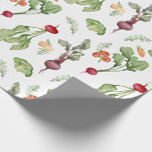 Bauern für Gemüse und Muster auf dem heimischen Ma Geschenkpapier (Ecke)