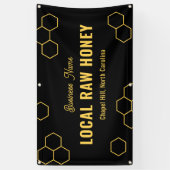 Bauern für Honigbienen Markt Gelb und Schwarz Banner (Vertikal)