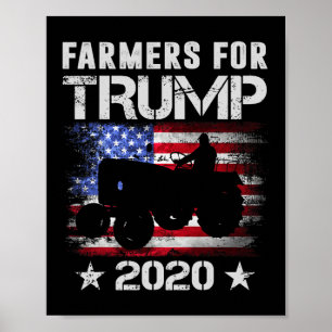 Bauern Für Trump Bauern Usa Flagge Liebhaber Gesch Poster