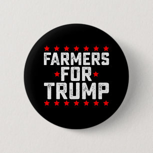 Bauern für Trump Präsidentschaftswahl Vintage Button
