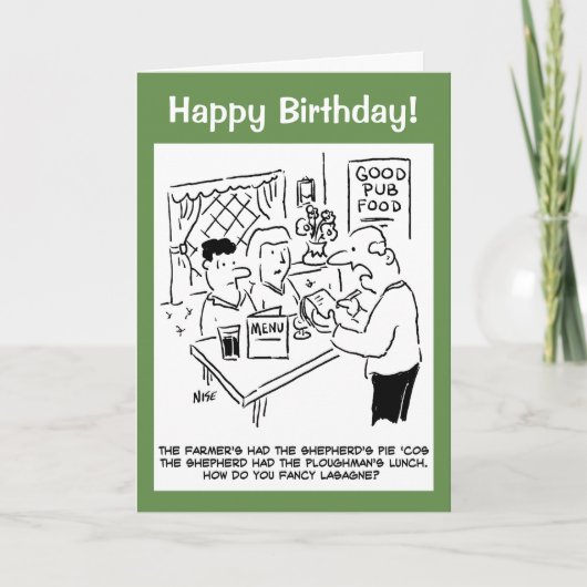 Bauern Habe den Schäferkuchen Karte (Vorderseite)