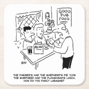 Bauern Habe den Schäferkuchen Rechteckiger Pappuntersetzer
