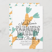 Bauern im Sommer Obst und Gemüse Einladung (Vorne/Hinten)