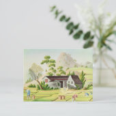Bauern in den Paddy Fields Postkarte (Stehend Vorderseite)