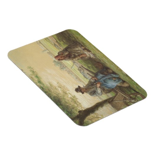 Bauern in Ruhe Magnet (Rechte Seite)