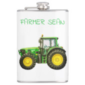 Bauern John Deere Tractor Flachmann (Vorderseite)