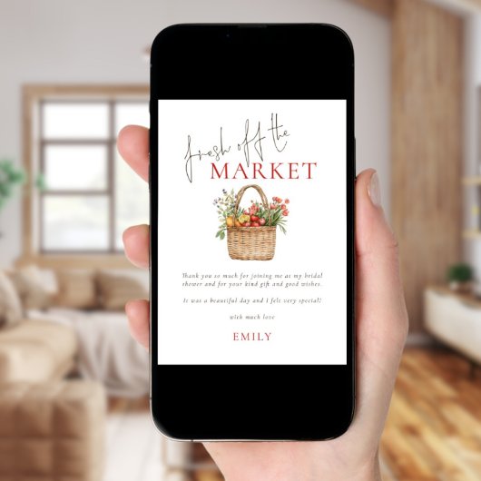 Bauern Market Brautparty Vielen Dank Karte