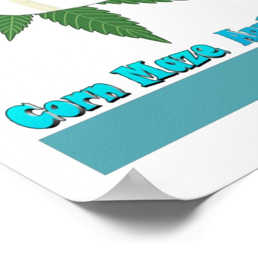 Bauern Market Fall Pumpkins White Blue Harvest Poster (Ecke)