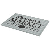 Bauern Market Gray Gingham Schneidebrett (Ecke)