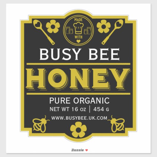 Bauern Market Honey Jar Aufkleber (Blatt)