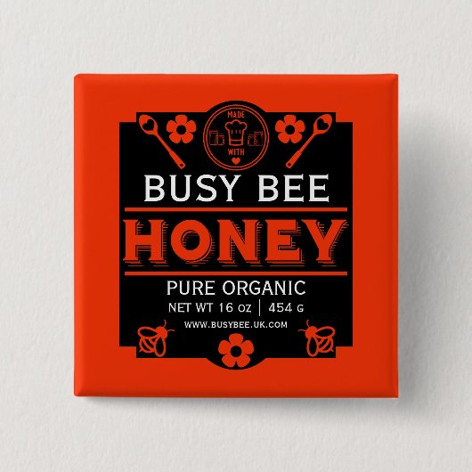 Bauern Market Honey Jar Button (Vorderseite)