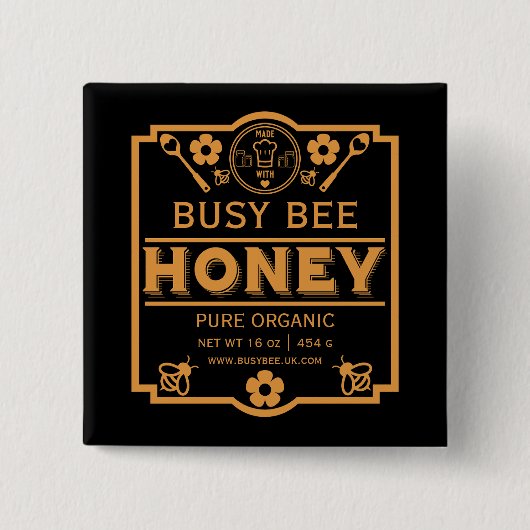 Bauern Market Honey Jar Button (Vorderseite)