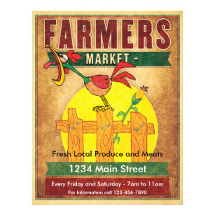 Bauern Market Morning Rooster Flyer