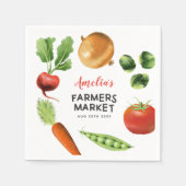 Bauern Market Theme Geburtstagspartei Serviette (Vorderseite)