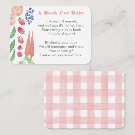 Bauern Markt bringen Bücherschrank für Mädchen Begleitkarte (Vorne/Hinten)