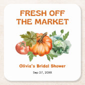 Bauern Markt frisch vor dem Brautparty des Marktes Rechteckiger Pappuntersetzer (Vorderseite)