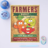 Bauern Markt Frisches lokales Gemüse Flyer (Einzeln)