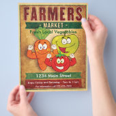 Bauern Markt Frisches lokales Gemüse Flyer (Hand)
