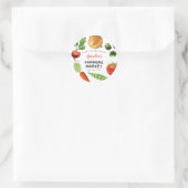 Bauern Markt Gemüse Kindergeburtstag Party Runder Aufkleber (Tasche)