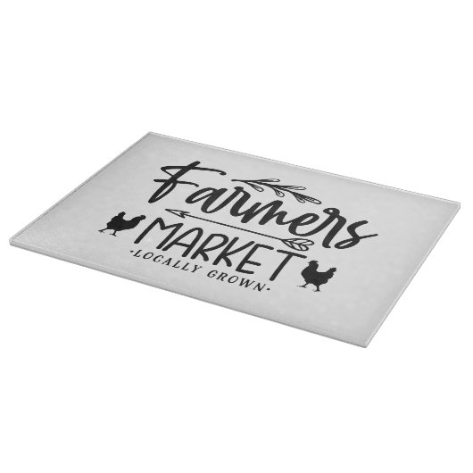 Bauern Markt lokal angewachsen Schneidebrett (Ecke)