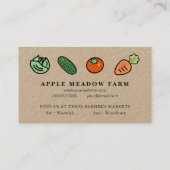 Bauern Markt Pflanzenbaumpresspapier Visitenkarte (Rückseite)