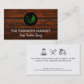Bauern Marktproduktion Visitenkarte (Vorne/Hinten)