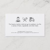 Bauern Marktproduktion Visitenkarte (Rückseite)