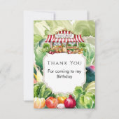 Bauern mit bunten Karotten Dankeskarte (Vorderseite)