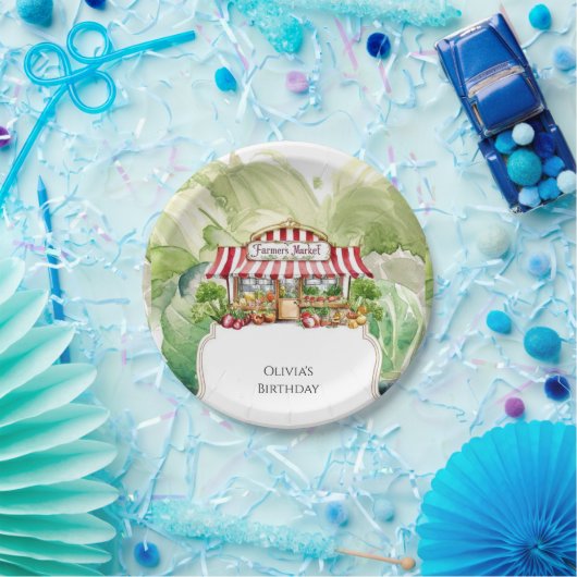 Bauern mit bunten Karotten Pappteller (Party)