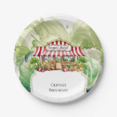 Bauern mit bunten Karotten Pappteller (Vorderseite)