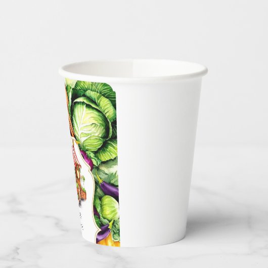 Bauern mit einfachem Gemüse Pappbecher (Links)