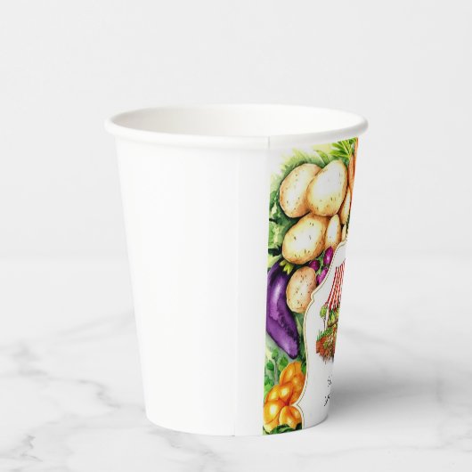 Bauern mit einfachem Gemüse Pappbecher (Rechts)