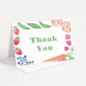 Bauern mit frischen Früchten Dankeskarte