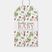 Bauern mit Gemüse auf dem Markt für selbst gezücht Geschenkanhänger (Rückseite)