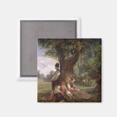 Bauern mit Siesta, 1841 Magnet (Vorderseite/Rückseite)