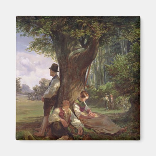 Bauern mit Siesta, 1841 Magnet (Vorne)