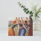 Bauern Pflanze von Camille Pissarro Postkarte (Stehend Vorderseite)
