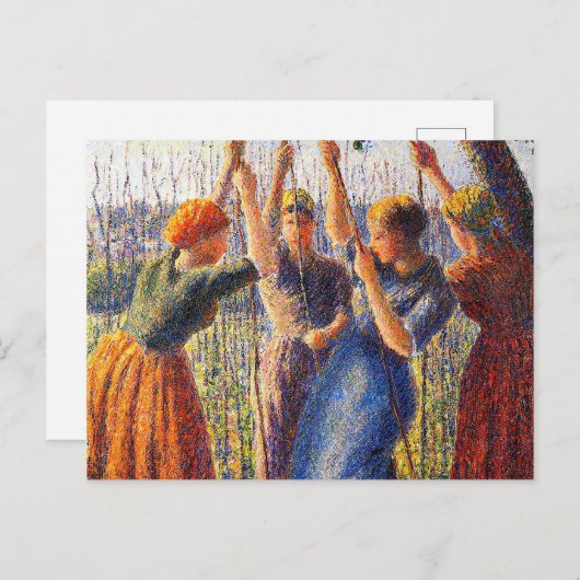 Bauern Pflanze von Camille Pissarro Postkarte (Vorne/Hinten)