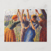 Bauern Pflanze von Camille Pissarro Postkarte (Vorderseite)