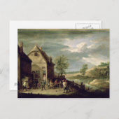 Bauern spielen Boules Postkarte (Vorne/Hinten)