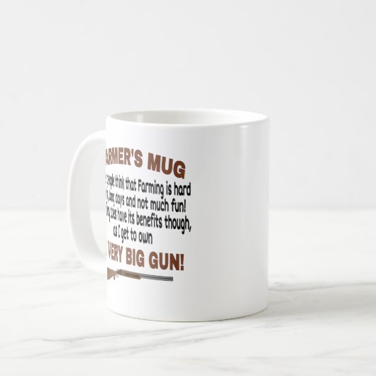   Bauern Tasse. Funny Bauern Geschenk Kaffeetasse (Vorderseite Links)