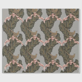 Bauern und rosa Ribbons Geschenkpapier (Flach)