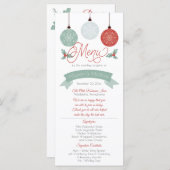 Bauern und Weihnachtsfeiertage Menükarte (Vorne/Hinten)