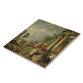 Bauern unter römischen Ruinen, 1743 (Öl auf Fliese (Seite)