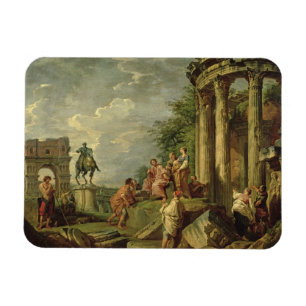 Bauern unter römischen Ruinen, 1743 (Öl auf Magnet