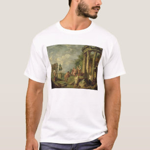 Bauern unter römischen Ruinen, 1743 (Öl auf T-Shirt