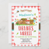 Bauern vermarkten Geburtstagslandwirtschaft mit ei Einladung (Vorderseite)