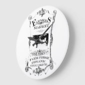 Bauern vermarkten ringsum große Küchen-Wand-Uhr Große Wanduhr (Winkel)