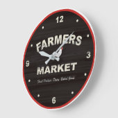 Bauern vermarkten rustikale Küchen-Uhr Große Wanduhr (Winkel)